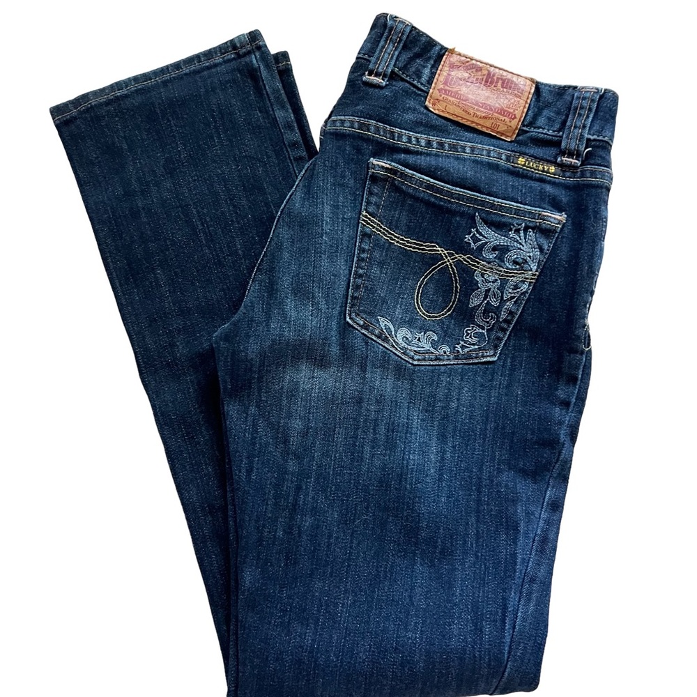 NWOT Lucky Brand Vine Lola Straight Jeans Size 29 Mid Rise Stretch Denim